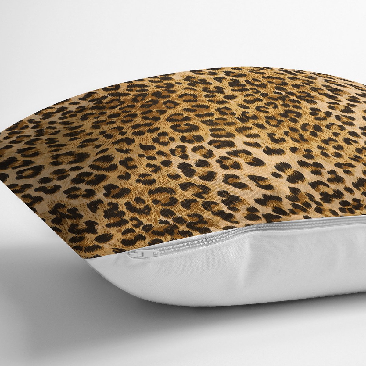 Leopar Desen Dijital Baskılı Dekoratif Yastık Kırlent Kılıfı