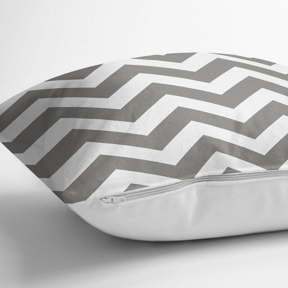 Zigzag Desenli Dijital Baskılı Dekoratif Yastık Kırlent Kılıfı